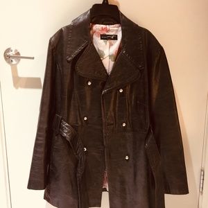 Black Rivet Leather Jacket sz XL